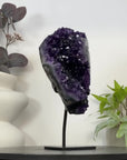 A+ Grade Amethyst Cluster from Uruguay on Metal Stand - MWS3060