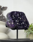 A Grade Natural Amethyst Crystal Specimen on Metal Stand - MWS3393