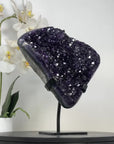 Premium Quality Natural Amethyst Specimen on Metal Display - MWS2344