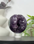 Amethyst & Green Jasper Sphere Geode from Uruguay - SPH0153