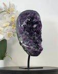 Stunning Natural Deep Purple Amethyst Cluster on Stand - MWS2984