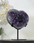Large Deep Purple Uruguayan Amethyst Stone Heart - HST0344