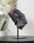 Amethyst Moon Shape Crystal Cluster on Stand - MWS2576
