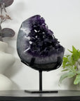A+ Grade Amethyst Cluster from Uruguay on Metal Stand - MWS3053
