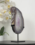 Natural Uruguayan Agate & Quartz Stone Slice - MWS3011