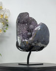 Natural Amethyst and Agate Specimen with Black Hematite Formations - MWS2394