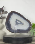 Polished Blue Banded Agate Slice - SLC0024
