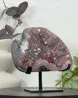 Natural Pink Amethyst with Red Hematite & Calcite Formation - MWS3102