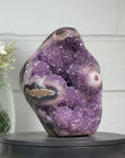Natural Amethyst & Agate Statement Piece for Home Decor - CBP1255