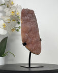 Natural Peach Tone Crystal on Stand – Unique Mineral Specimen for Display - MWS2826