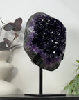 Large Natural Amethyst Geode on Metal Stand - MWS3199
