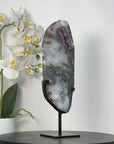 Amethyst and Quartz Slice Mineral Specimen for Home Decor - MWS2666
