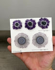 High-Quality Amethyst & Blue Agate Stalactite Slices for Jewelers - Wholesale Bulk Pack - STS0008