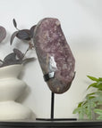 Natural Pink Amethyst Cluster with Stalactite Formations on Stand - MWS3170