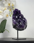 Amethyst Crystal Cluster with Deep Purple on Stand - MWS2941