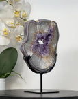 Amethyst Geode Slice with Deep Purple Crystals - MWS2907