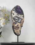Unique Natural Combination of Blue Agate, Amethyst & Jasper Crystal, Stand Inlcuded - MWS2330