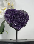 A grade Amethyst Stone Heart - HST0293