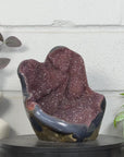 Natural Red Amethyst & Blue Agate Statement Piece from Uruguay - CBP1429
