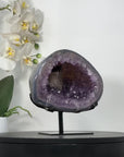 Amethyst Geode on Stand with Agate Shell - MWS2733
