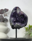 Unique Large Amethyst Stone with Huge Calcite Crystal Specimen - MWS3086