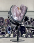 Unique Amethyst Geode Display with Calcite Inclusions for Collector Display - MWS2696