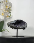Amethyst Druzy Geode on Metal Stand from Uruguay - MWS2724