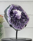 Amethyst Crystal Geode with Deep Purple Crystals and Calcite Formation - MWS2837
