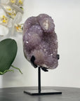 Amethyst Cluster full of Stalactite Formation on Metal Stand - MWS2882