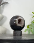 Quartz & Agate Sphere Geode with Crystal Cavity - SPH0216