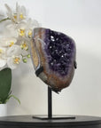 Natural Amethyst Cave on Metal Stand - MWS2986