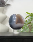 Banded Agate & Druzy Sphere Geode - SPH0171
