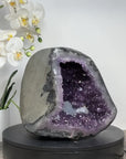 Large Amethyst Stone Geode with Calcite Crystal Formations - STGE0013