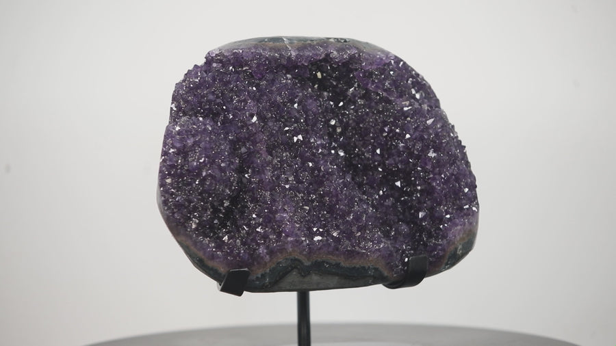Natural Amethyst with Black Sugar Crystal Crystals - MWS0257