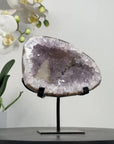 Amethyst Stone Geode with Calcite Crystal - MWS2840