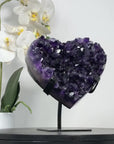 Deep Purple A grade Natural Heart Carving - HST0291