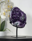 Amethyst Crystal Cluster Geode on Stand for Home Display Decor - MWS2683