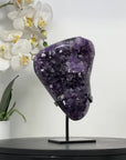 Uruguayan Amethyst Crystals Specimen on Metal Stand - MWS2816