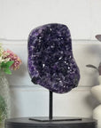 Deep Purple Amethyst Cluster with Large & Shinny Crystals - MWS3401