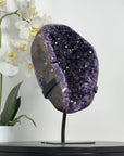 Premium Qualuty Amethyst Geode with Handmade Metallic Stand - MWS2437