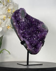 Amethyst Crystal Cluster on Stand - Violet Geode for Home Decor Display - MWS2646