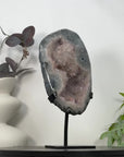 Natural Sugar Quartz Specimen on Metal Stand - MWS3197
