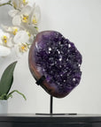 Large Deep Purple Amethyst Cluster with Red Jasper & Agate Matrix - MWS2153