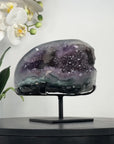 Natural Amethyst & Green Jasper Geode with Black Hemetite Formation - MWS2298