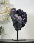 Unique Natural Top Grade Amethyst Geode with Calcite Formation - MWS3027