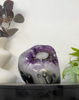 Amethyst Cluster with Calcite & Black Hematite Specimen - CBP1425