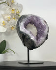 Natural Amethyst Geode wih Calcite Crystal interior - MWS3018