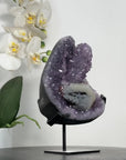 Amethyst Crystal Cluster with Calcite Formation – Elegant Natural Statement Décor Piece - MWS2419