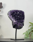 Deep Purple Natural Amethyst Geode with Stand - MWS3232