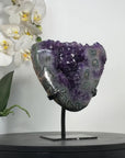 Amethyst Geode on Stand with Deep Purple Crystals – Natural Display Specimen - MWS2822